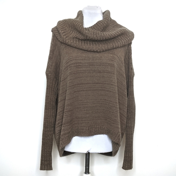 Victoria's Secret Sweaters - Moda International Knitted Cowl Neck Sweater Brown